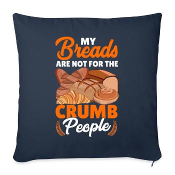 Funny bread baking baker - Sofa pillowcase 17,3'' x 17,3'' (45 x 45 cm) - navy - Front