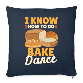 Funny bread baking baker - Sofa pillowcase 17,3'' x 17,3'' (45 x 45 cm) - navy - Front
