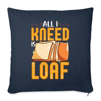 Funny bread baking baker - Sofa pillowcase 17,3'' x 17,3'' (45 x 45 cm) - navy - Front