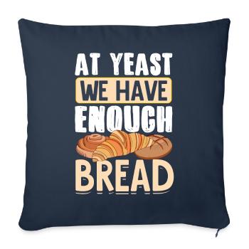 Funny bread baking baker - Sofa pillowcase 17,3'' x 17,3'' (45 x 45 cm) - navy - Front