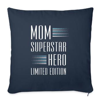 Maman Maman en édition limitée disant maman - Housse de coussin décorative 45 x 45 cm - bleu marine - Devant