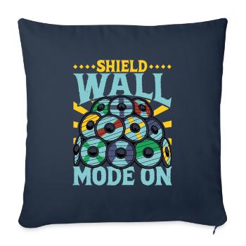 Mode Mur de bouclier activé - Viking Shield Wall - Housse de coussin décorative 45 x 45 cm - bleu marine - Devant
