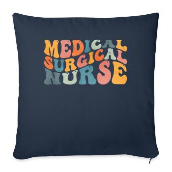 Groovy Infirmière médico-chirurgicale M - Housse de coussin décorative 45 x 45 cm - bleu marine - Devant