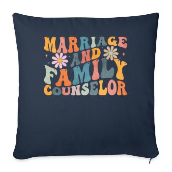 Groovy Marriage and Family Counselor Counseling - Sofa pillowcase 17,3'' x 17,3'' (45 x 45 cm) - navy - Front