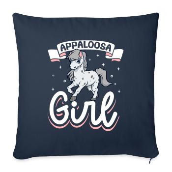 Appaloosa Girl - Sofa pillowcase 17,3'' x 17,3'' (45 x 45 cm) - navy - Front