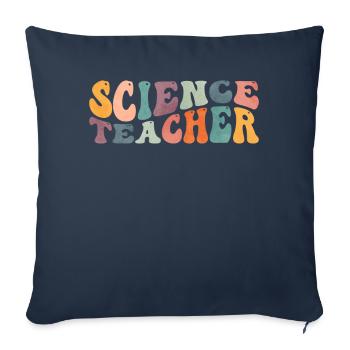 Groovy Science Enseignant Scientifique Enseignement - Housse de coussin décorative 45 x 45 cm - bleu marine - Devant