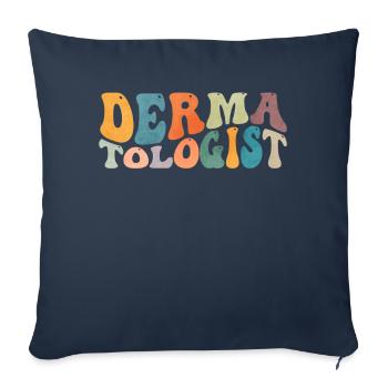 Groovy Dermatologue Dermatologie Soins de la peau - Housse de coussin décorative 45 x 45 cm - bleu marine - Devant