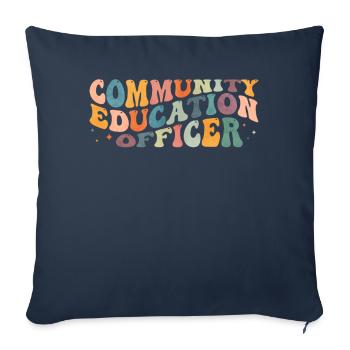 Groovy Community Education Officer Diensten - Sierkussenhoes, 45 x 45 cm - navy - Voor