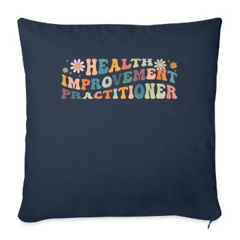 Praticien en amélioration de la santé Groovy - Housse de coussin décorative 45 x 45 cm - bleu marine - Devant