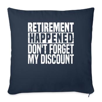 Pension de pensionné - Housse de coussin décorative 45 x 45 cm - bleu marine - Devant
