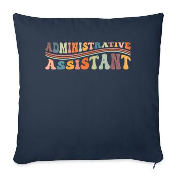 Groovy Secrétaire administratif adjoint administratif - Housse de coussin décorative 45 x 45 cm - bleu marine - Devant