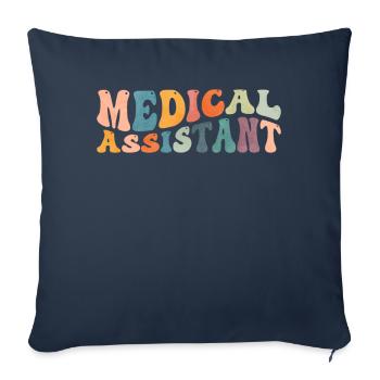 Groovy Medical Assistant MA Nurse - Sofa pillowcase 17,3'' x 17,3'' (45 x 45 cm) - navy - Front