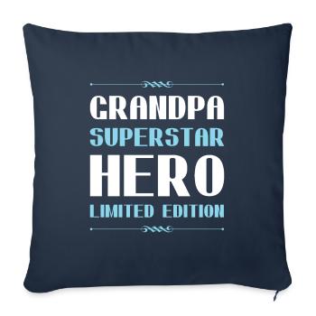 Grand-père en édition limitée disant - Housse de coussin décorative 45 x 45 cm - bleu marine - Devant