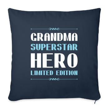 Grandma Limited Edition Saying - Sofa pillowcase 17,3'' x 17,3'' (45 x 45 cm) - navy - Front