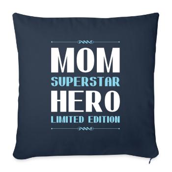 Maman Maman en édition limitée disant maman - Housse de coussin décorative 45 x 45 cm - bleu marine - Devant
