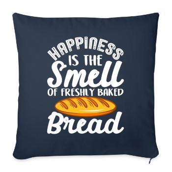 Funny bread baking baker - Sofa pillowcase 17,3'' x 17,3'' (45 x 45 cm) - navy - Front