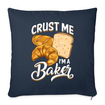 Funny bread baking baker - Sofa pillowcase 17,3'' x 17,3'' (45 x 45 cm) - navy - Front