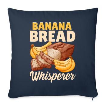 Funny bread baking baker - Sofa pillowcase 17,3'' x 17,3'' (45 x 45 cm) - navy - Front
