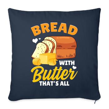 Funny bread baking baker - Sofa pillowcase 17,3'' x 17,3'' (45 x 45 cm) - navy - Front
