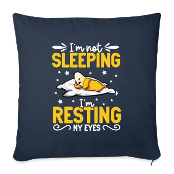 I don't sleep - banana - Sofa pillowcase 17,3'' x 17,3'' (45 x 45 cm) - navy - Front