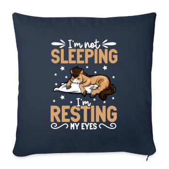I don't sleep - Horse - Sofa pillowcase 17,3'' x 17,3'' (45 x 45 cm) - navy - Front
