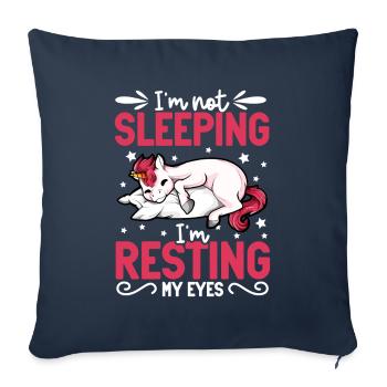 I Don't Sleep - Unicorn - Sofa pillowcase 17,3'' x 17,3'' (45 x 45 cm) - navy - Front
