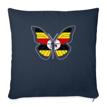 Ouganda - Housse de coussin décorative 45 x 45 cm - bleu marine - Devant