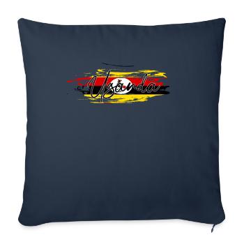 Ouganda - Housse de coussin décorative 45 x 45 cm - bleu marine - Devant