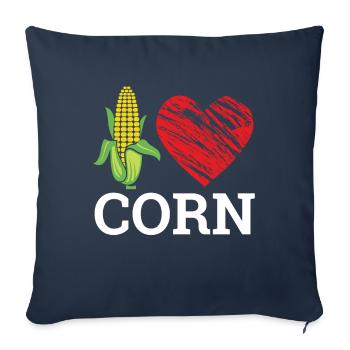 I Love Corn Mais - Sofa pillowcase 17,3'' x 17,3'' (45 x 45 cm) - navy - Front