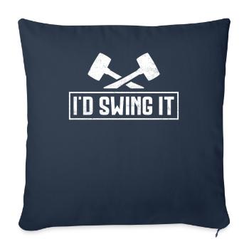 Funny house demolition sledge hammer - Sofa pillowcase 17,3'' x 17,3'' (45 x 45 cm) - navy - Front