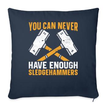 Fun day of house demolition - Sofa pillowcase 17,3'' x 17,3'' (45 x 45 cm) - navy - Front