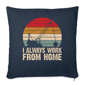 Journée amusante de démolition de maison - Housse de coussin décorative 45 x 45 cm - bleu marine - Devant
