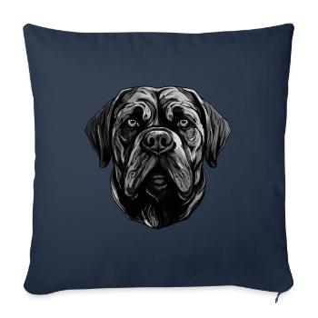 Mastiff Dog Portrait - Sofa pillowcase 17,3'' x 17,3'' (45 x 45 cm) - navy - Front