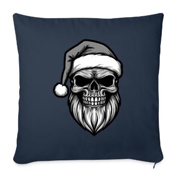 Santa Claus Skull - Sofa pillowcase 17,3'' x 17,3'' (45 x 45 cm) - navy - Front