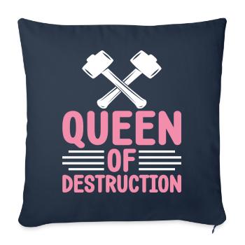 Fun day of house demolition - Sofa pillowcase 17,3'' x 17,3'' (45 x 45 cm) - navy - Front