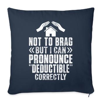 Lustiger Versicherungsmakler - Sofakissenbezug 45 x 45 cm - Navy - Vorne