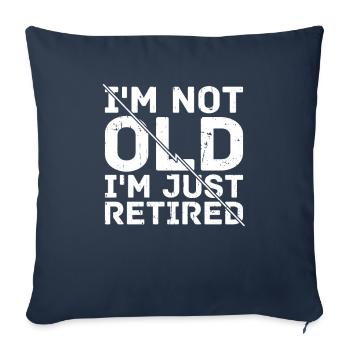 Pension de pensionné - Housse de coussin décorative 45 x 45 cm - bleu marine - Devant