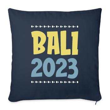 Bali 2023 - Housse de coussin décorative 45 x 45 cm - bleu marine - Devant