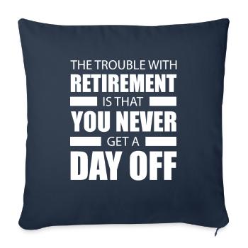 Pensioner pension funny - Sofa pillowcase 17,3'' x 17,3'' (45 x 45 cm) - navy - Front
