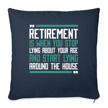 Pensioner pension funny - Sofa pillowcase 17,3'' x 17,3'' (45 x 45 cm) - navy - Front