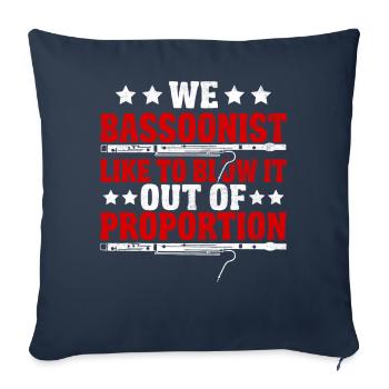 Funny bassoonist - Sofa pillowcase 17,3'' x 17,3'' (45 x 45 cm) - navy - Front