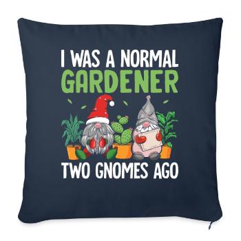Drôles de nains de jardin - Housse de coussin décorative 45 x 45 cm - bleu marine - Devant