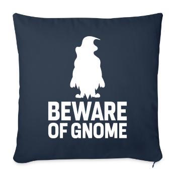 Drôle de nain de jardin gnome de jardin jardin nain - Housse de coussin décorative 45 x 45 cm - bleu marine - Devant