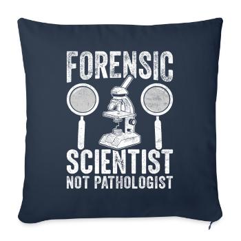 Funny coroner, not pathologist - Sofa pillowcase 17,3'' x 17,3'' (45 x 45 cm) - navy - Front