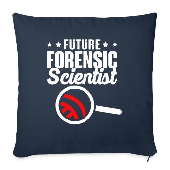 Chercheur scientifique - Housse de coussin décorative 45 x 45 cm - bleu marine - Devant