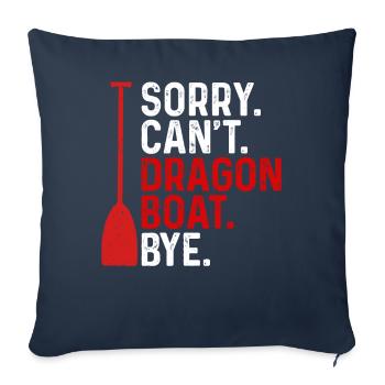 C’est drôle désolé. Ne fonctionne pas. Bateau-dragon. Bye-bye Ren - Housse de coussin décorative 45 x 45 cm - bleu marine - Devant