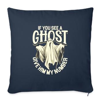 If You See a Ghost - Ghostbusters - Sofa pillowcase 17,3'' x 17,3'' (45 x 45 cm) - navy - Front