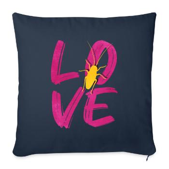 Cafard - Housse de coussin décorative 45 x 45 cm - bleu marine - Devant