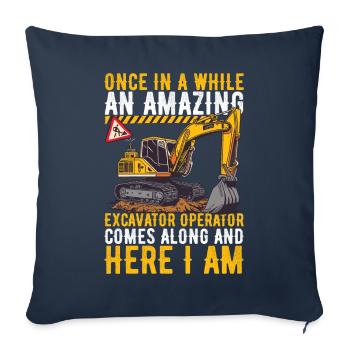 Drôle d’équipement lourd HEO - Housse de coussin décorative 45 x 45 cm - bleu marine - Devant