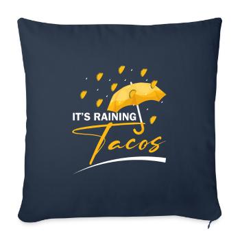 Pluies Tacos Cuisine mexicaine Taco Mardi - Housse de coussin décorative 45 x 45 cm - bleu marine - Devant